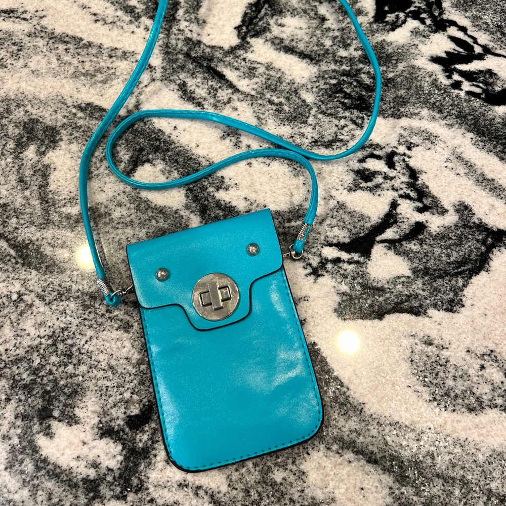 Turquoise Leather Crossbody Bag